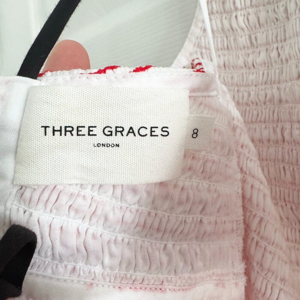 Three Graces "Soleil" Dress in Graduated Stripe, size 4US/8UK - Picture 4 of 9